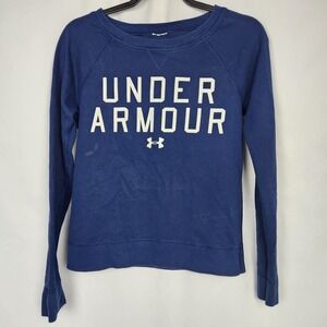 Under Armour Womens Sweatshirt‎ Navy Blue Long Sleeve Pullover Size Small Logo